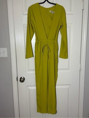 Twin Sisters deep V-Neck Tie-Waist Women's Jumpsuit
